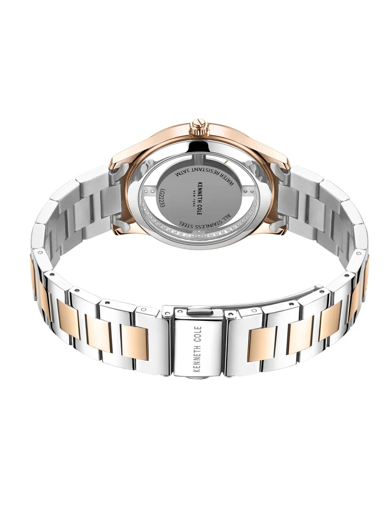 Kenneth Cole New York Women's 34mm Analog Watch with Two-tone Stainless Steel Bracelet