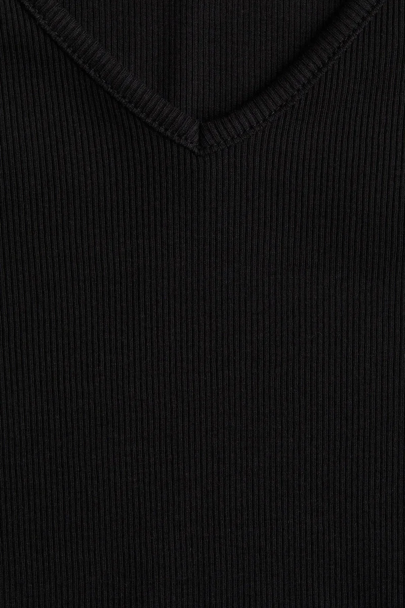 H&M Ribbed cotton jersey top