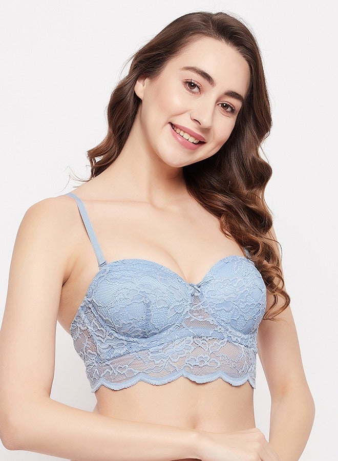 Clovia Pack of 2 Padded Underwired Full Cup Multiway Strapless Bralette - Lace - Image 5