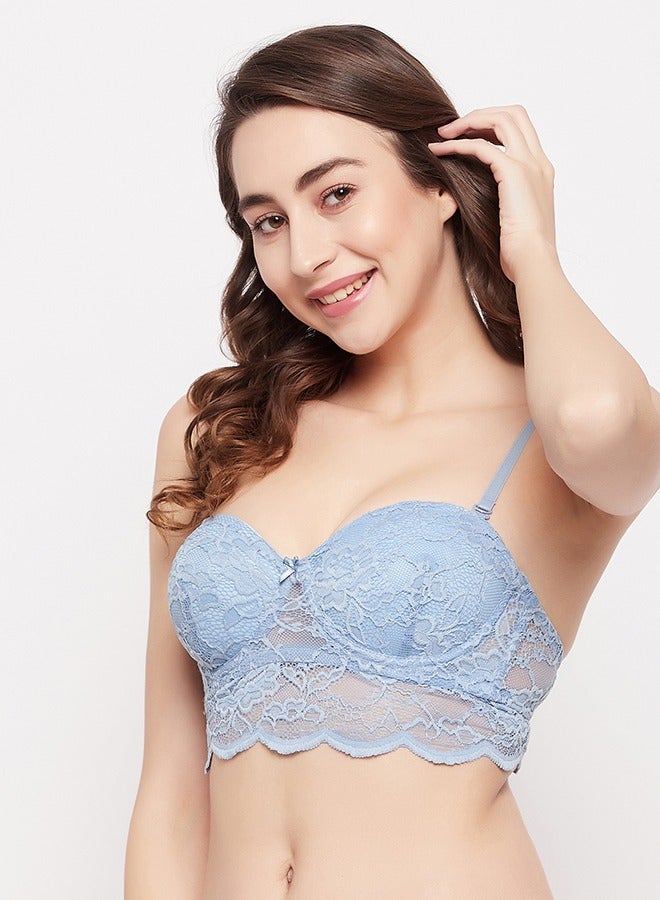 Clovia Pack of 2 Padded Underwired Full Cup Multiway Strapless Bralette - Lace - Image 4