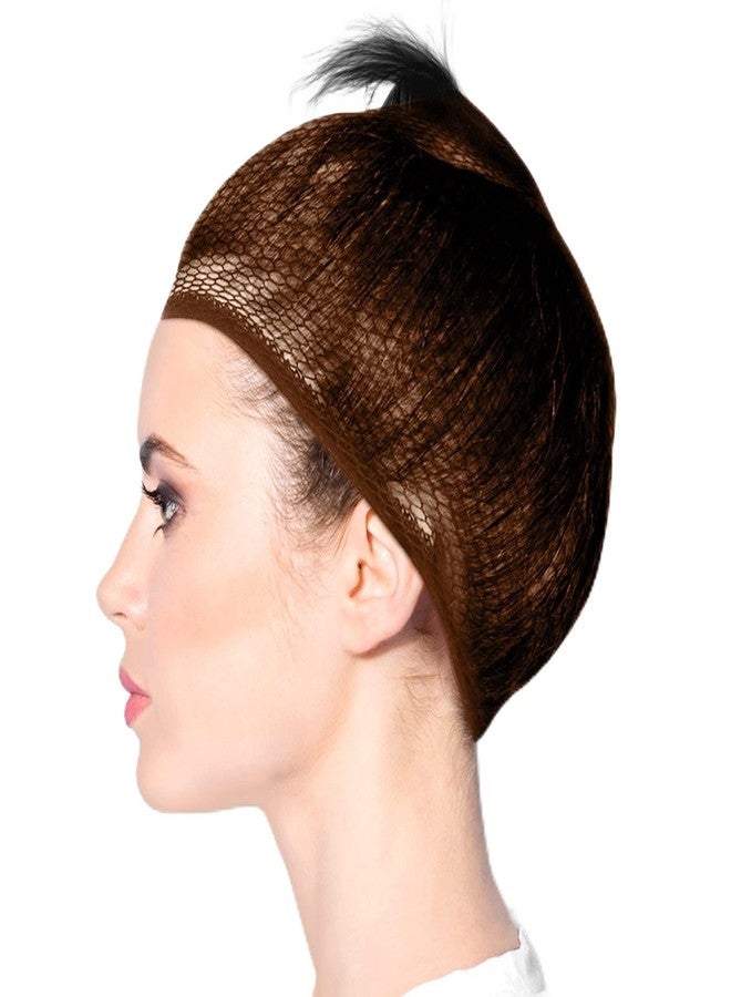 Janinka 4 Pcs Equestrian Hair Net No Knot Hairnets Wig Caps for Women Long and Short Hair Horse Show (Black, Brown) - Image 1