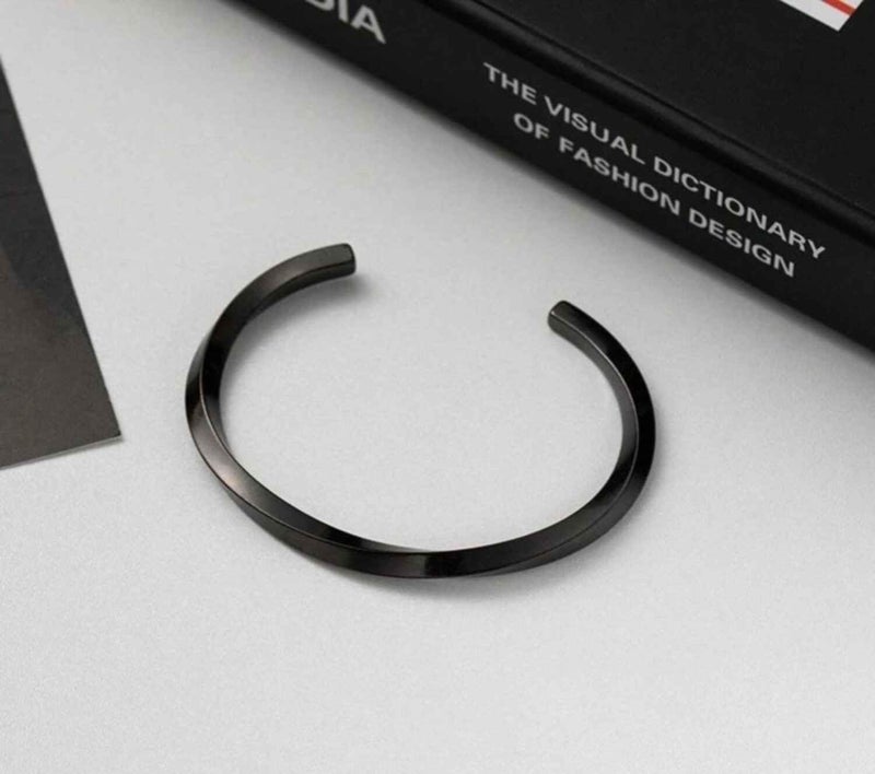 Thrillz Mans Bracelet Exclusive Black For Mens Stainless Steel plain Silver Plated Hand Bracelet For Mens Boys Jewellery - Image 2