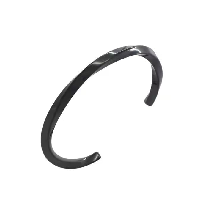 Thrillz Mans Bracelet Exclusive Black For Mens Stainless Steel plain Silver Plated Hand Bracelet For Mens Boys Jewellery - Image 1