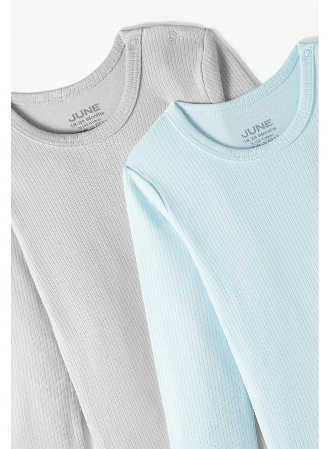 JUNE June Baby Interlock 2-Pack Bodysuit