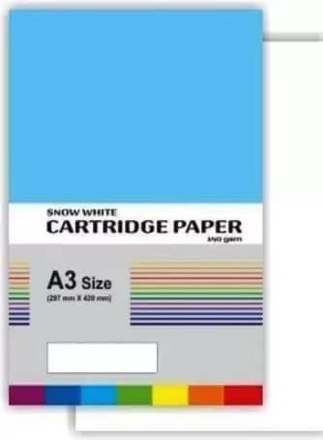 SEJASCOLLECTIONS | Pack of 25 Sheets | Premium A3 Size Snow White, 25 UNRULED Cartridge Paper Sheets, Super Smooth Finish, 140 GSM. - Image 1