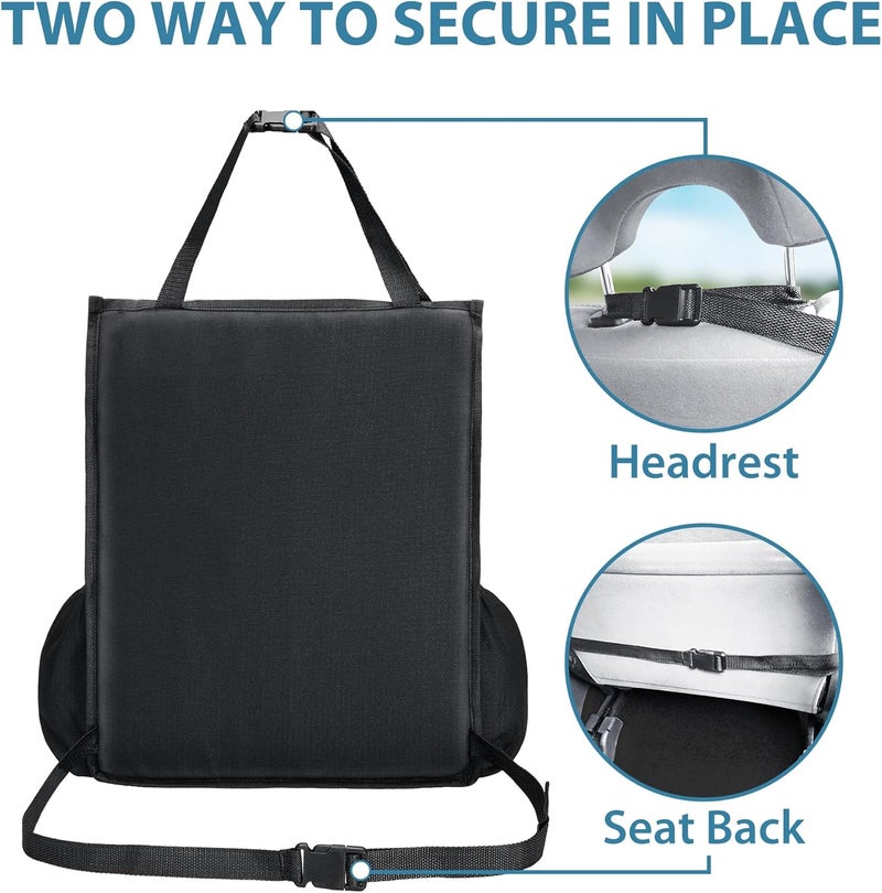 Elantrip Car Front Seat Organizer, Back Seat Storage with Adjustable Straps Truck Seat Organizers for Delivery Drive, Office File, Passenger Seat - Image 5