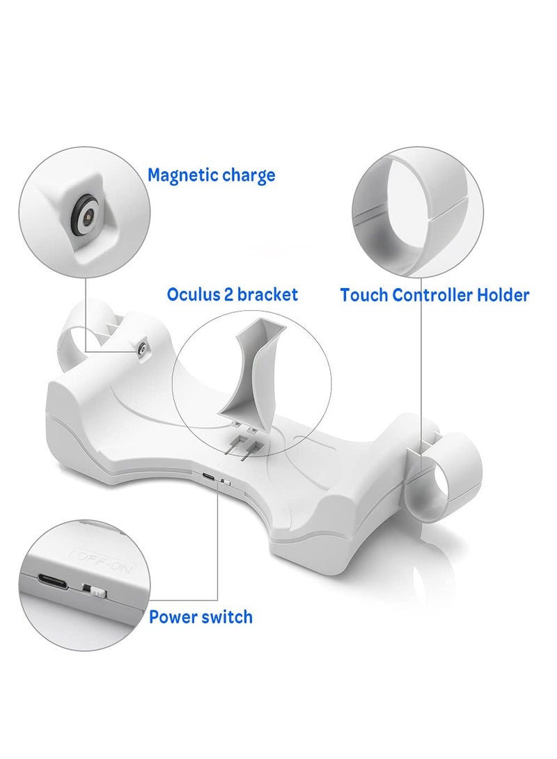 SOLARAE Charging Station for Oculus Quest 2 USB Charging Dock Stand for VR Headset High-Speed Charging Station Stand With Breathing Light for Quest 2 Handle Storage Dock - Image 2