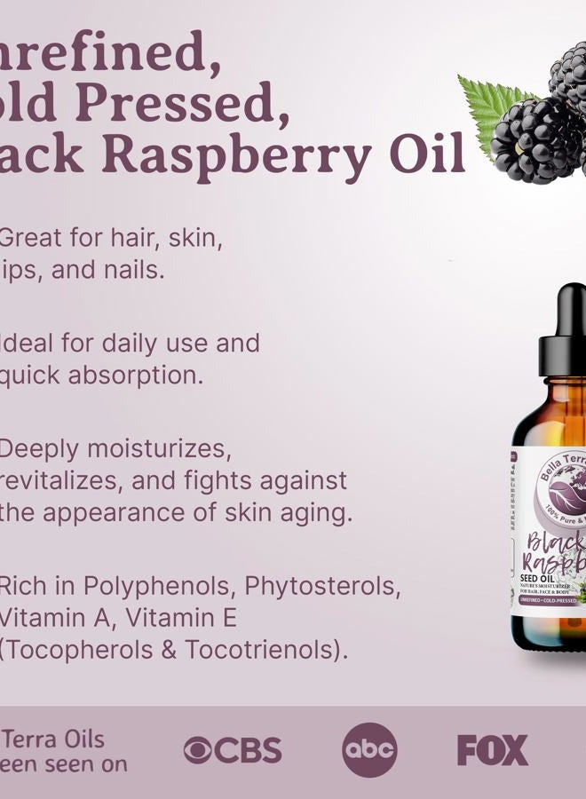 Bella Terra Oils Black Raspberry Seed Oil 8oz - Embrace the Cosmetic Wonder of Raspberry Seed & Black Seed Oil Fusion, Replete with Tocopherols & Tocotrienols - Image 3