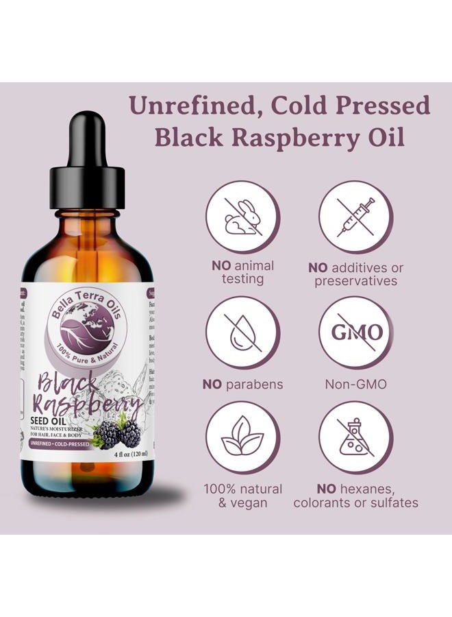 Bella Terra Oils Black Raspberry Seed Oil 8oz - Embrace the Cosmetic Wonder of Raspberry Seed & Black Seed Oil Fusion, Replete with Tocopherols & Tocotrienols - Image 4