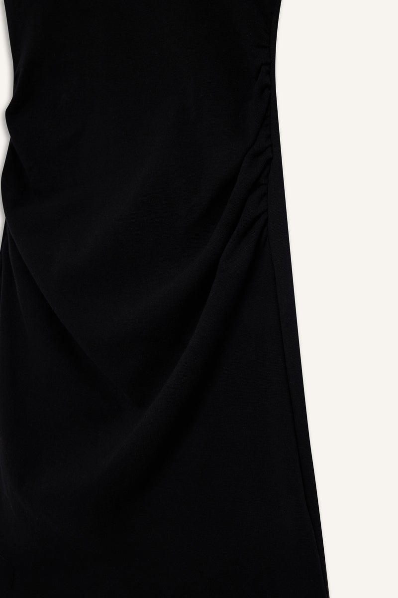 Woman Bodycon Crew Neck Ribana Mini Dress