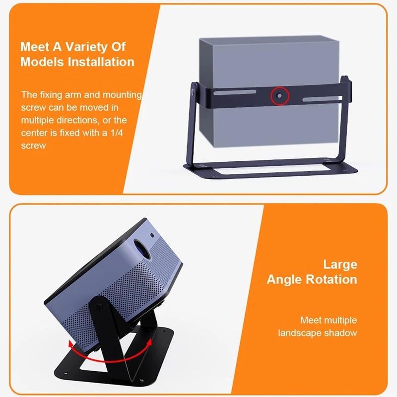 Adjustable Projector Stand with Full Rotation Function Aluminum Build Easy InstallationBracket for Applications Projector Ceiling Bracket - Image 4