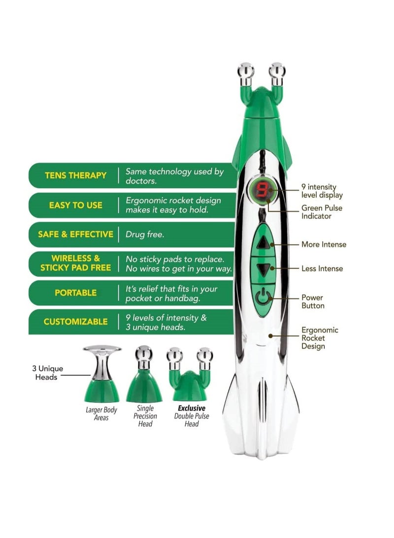 القلم الإلكتروني مدلك مؤشر لآلام الجسم النخيل العلاج بالضغط الصحي - Image 3
