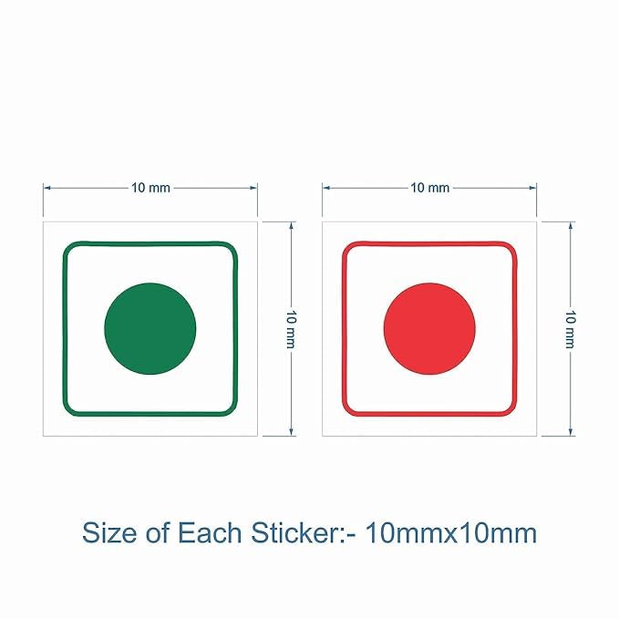 Sehgal Store 2400 Veg Sticker Green (10mm) Self-Adhesive – Eco-Friendly and Ideal for Food Packaging, Perfect for Small Size Labels (Veg Sticker) - Image 2
