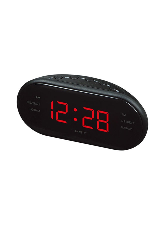 NIBEMINENT Digital LED With Fm/Am Radio Function For Home Office Alarm Clock Black 70x70x4centimeter - Image 1