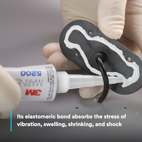 3M Marine Adhesive Sealant 5200 (05203) Permanent Bonding and Sealing for Boats and RVs Above and Below the Waterline Waterproof Repair, White, 3 fl oz Tube - Image 5