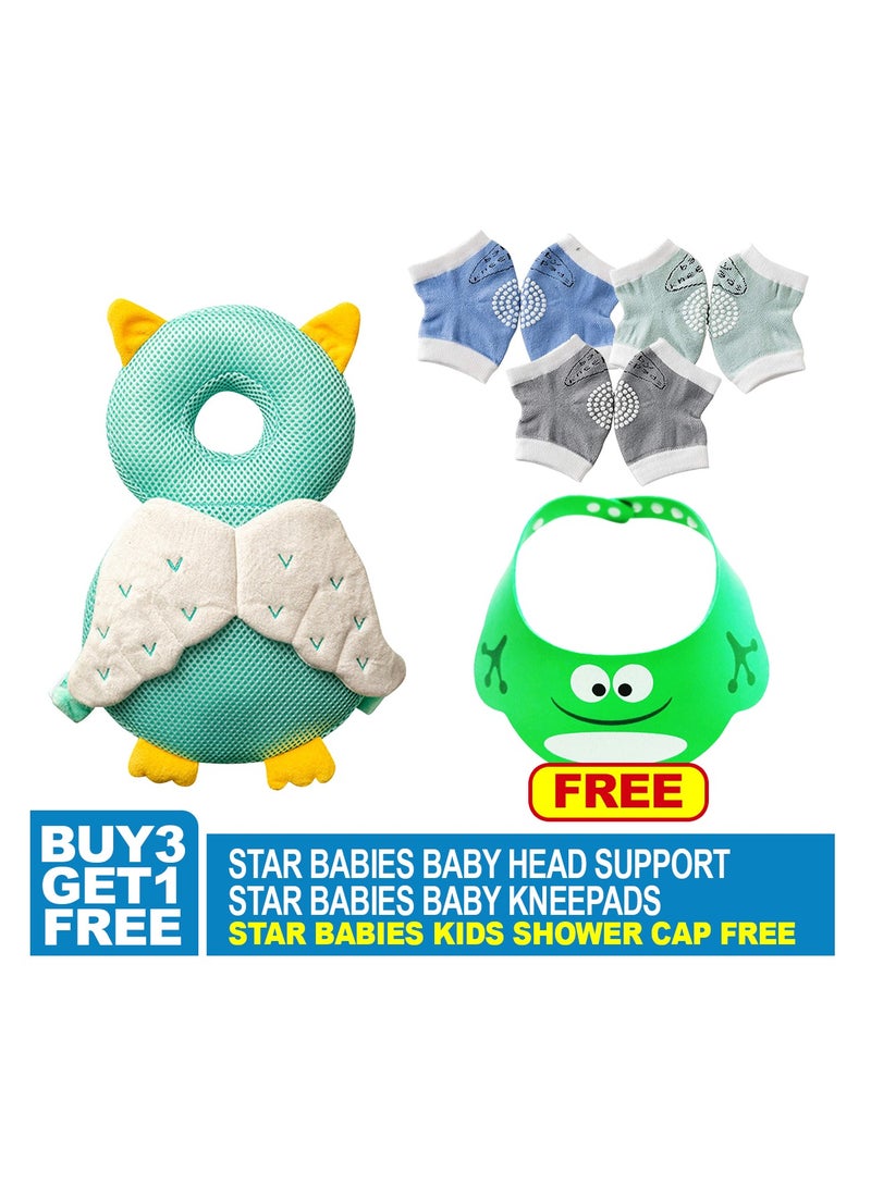 ستار بيبيز اشترِ 2 واحصل على 1 مجانًا (دعامة رأس الطفل، وسادة ركبة الطفل 3 أزواج مع قبعة استحمام مجانية للأطفال) - Image 2