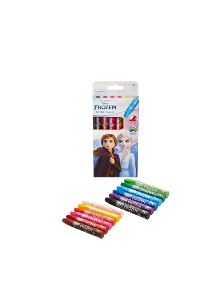 Frozen Elsa Disney Frozen Oil Pastels 12Pcs - Image 3