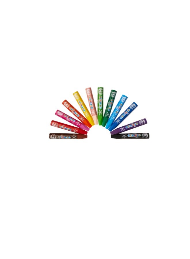 Frozen Elsa Disney Frozen Oil Pastels 12Pcs - Image 2