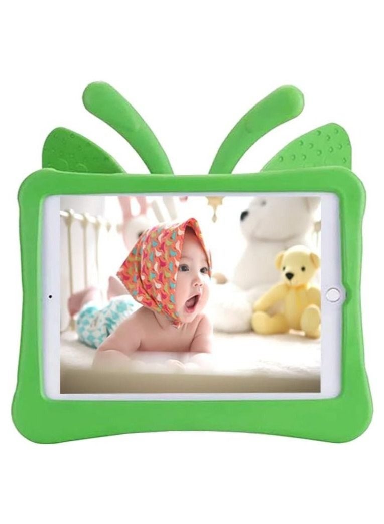 iPad 6th Generation Case for Kids, iPad 9.7 inch Case, Light Weight Shockproof EVA Foam Protective Tablet Stand Cover Holder for Apple iPad Air/ Air 2 iPad 9.7 2017/ 2018 - Cute Butterfly, Green - Image 2
