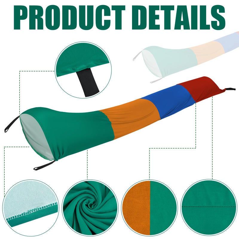 Shappy 12 ft Sensory Tunnel Crawl Resistance Tube for Calm Sensory Tent Compression Tube Play Tunnel Toys for Kids Birthday Gifts Outdoor Indoor Game(Orange, Green, Blue, Red) - Image 3