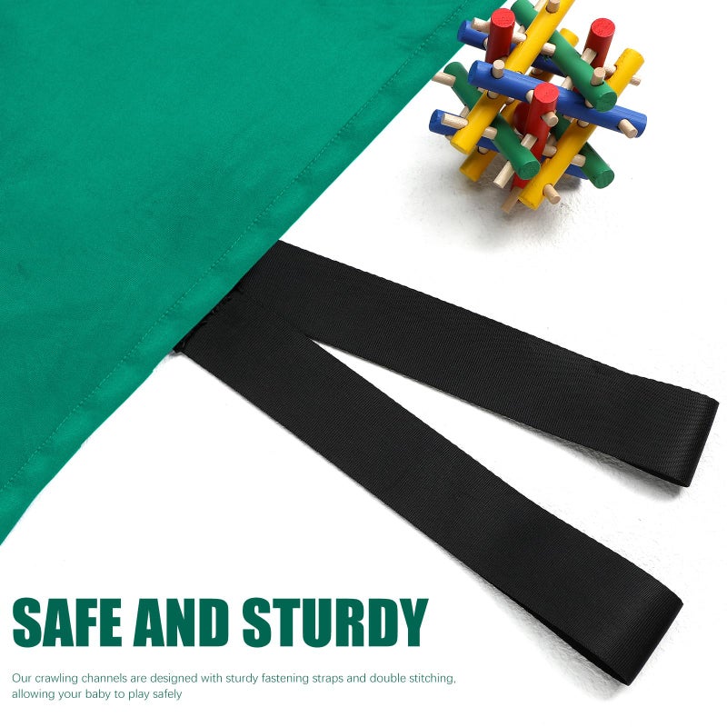 Shappy 12 ft Sensory Tunnel Crawl Resistance Tube for Calm Sensory Tent Compression Tube Play Tunnel Toys for Kids Birthday Gifts Outdoor Indoor Game(Orange, Green, Blue, Red) - Image 4