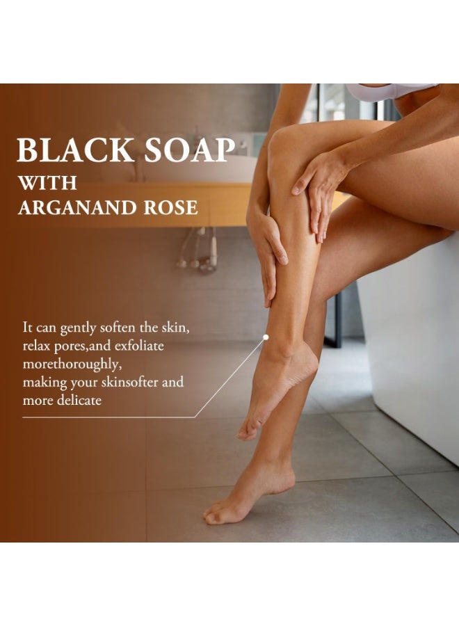  اوساورا أوقيانور زوينة المغرب صابون بلدي الأسود، صابون أسود مع أرغان وروز، زاوينا المغرب الجسم سكرب، الجسم مقشر سكرب، الصابون الأسود المغربي مع أرغان العضوي، بلدي صابون، الصابون المغربي الأسود - Image 3