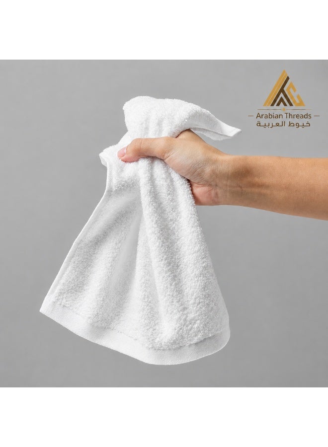 2 White Hand Towels – 100% Cotton, Soft & Absorbent – 50x80 cm - Image 5