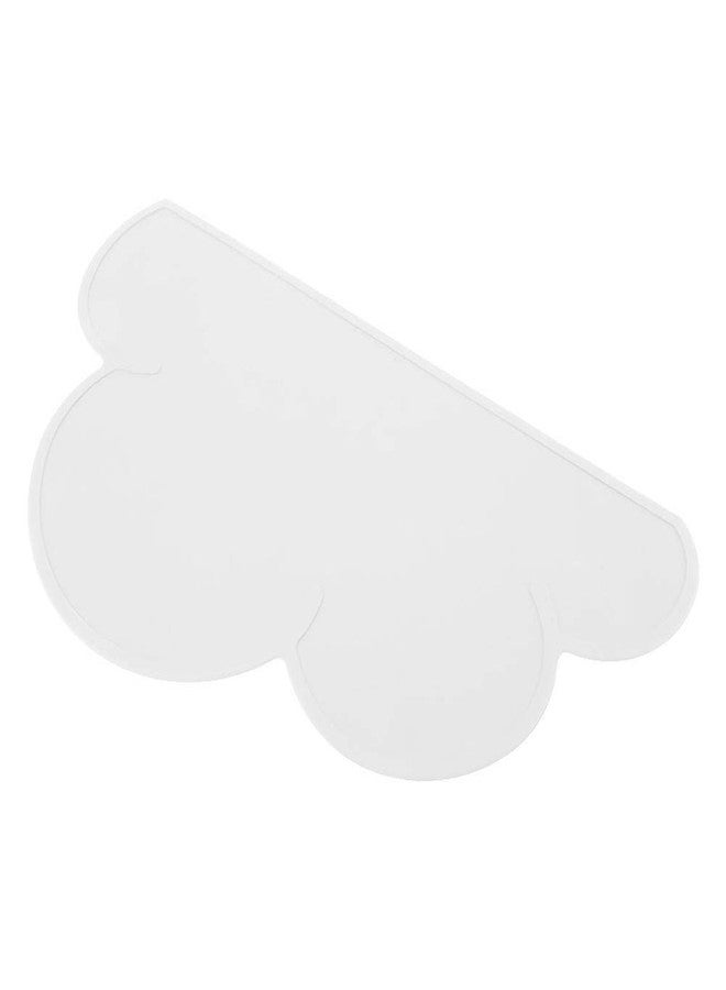 Zerodis Pet Non Slip Feeding Mat, Cloud Shape Cats Dogs Silicone Feeding Mat Table Mat Cutlery Stationary Pad(White) - Image 4