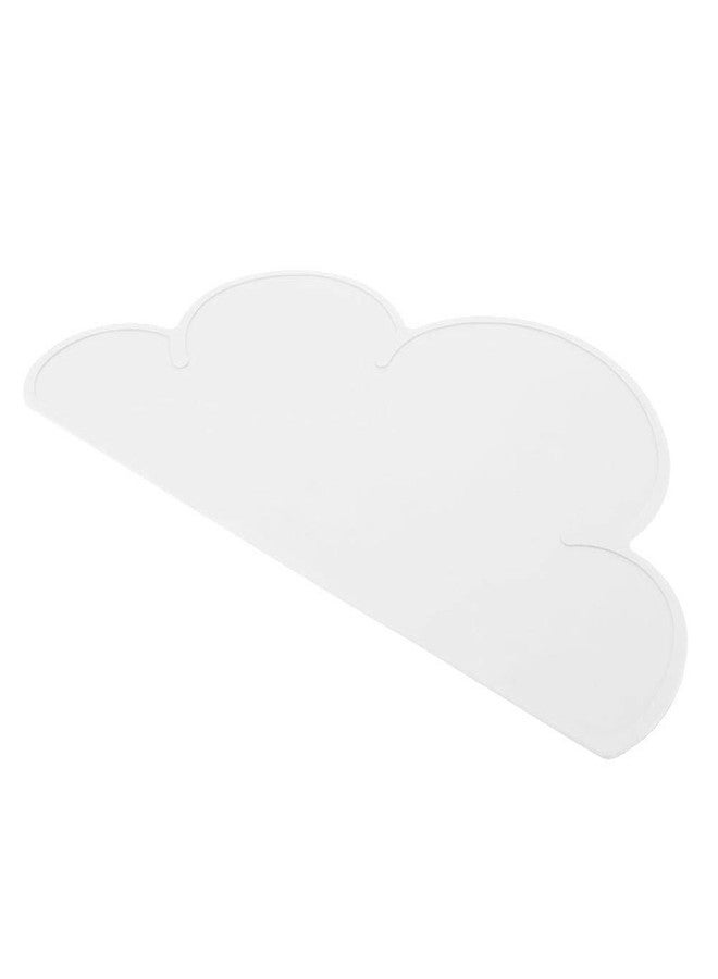Zerodis Pet Non Slip Feeding Mat, Cloud Shape Cats Dogs Silicone Feeding Mat Table Mat Cutlery Stationary Pad(White) - Image 3