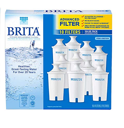 Brita Advanced Pitcher Filter SpecialQuantity Pack 10 Pack Total Packaging May Vary
