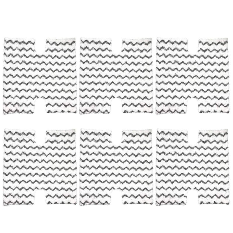 6 Pack Steam Mop Pads Replacement P184WQ for Shark Genius Steam Mop S5003D LiftAway Pro Steam Mop S3972BRN S3973 S3973D S3973WM S5001 S5002Q S5003A S5004 S5004W S6001W S6001WM S6002C S6003D S6003W