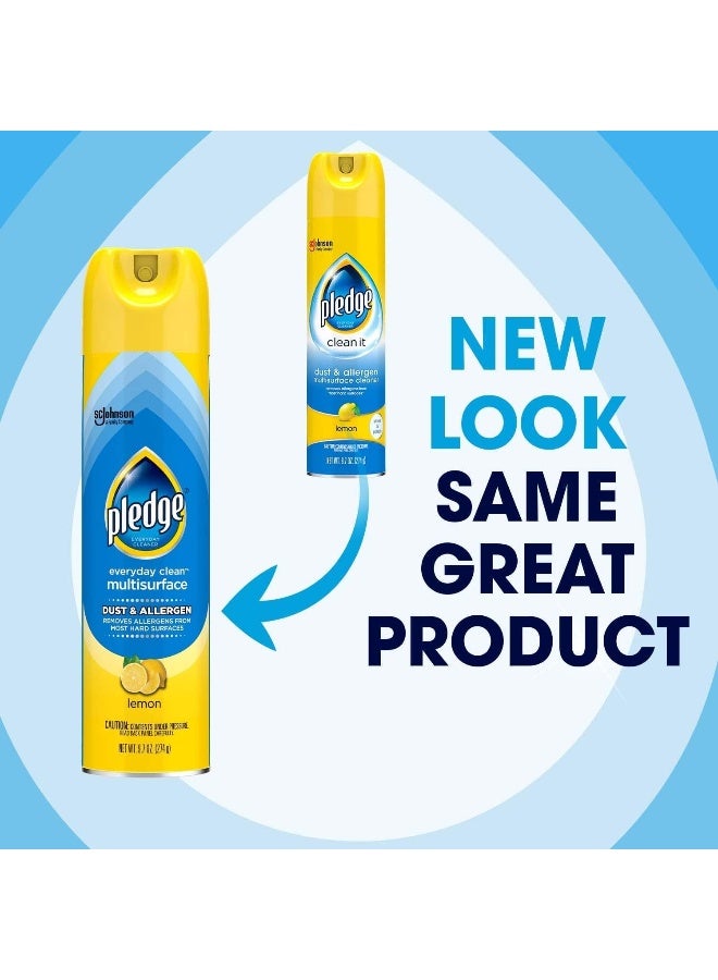 Pledge Pledge Clean It Dust & Allergen Multisurface Cleaner Spray, Lemon Scent, 9.7 oz - Image 2