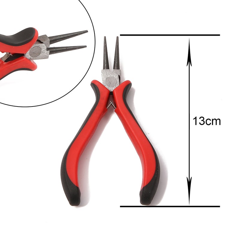 Handmade DIY Tool Pliers Multifunctional Punching Pliers Jewelry Toothless Pointed Nose Pliers Oblique Wire Cutting Pliers Hardware Tools #1 round nose pliers 1 pc/bag 