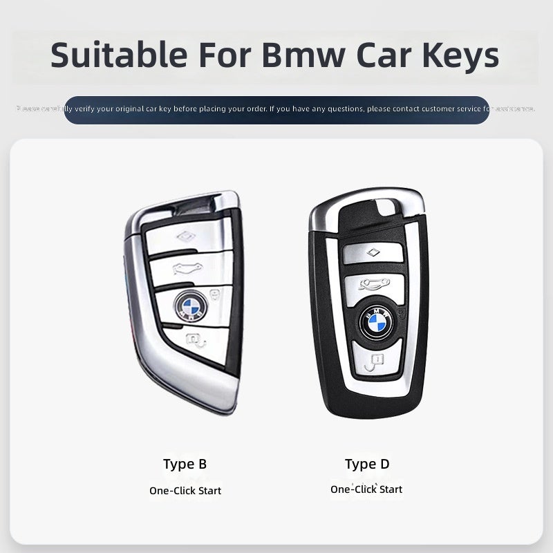 BMW Zinc Alloy Key Fob Cover for BMW 5 Series X3 X1 X5 3 7 Series - Metal Key Case Protection for Women - Image 1