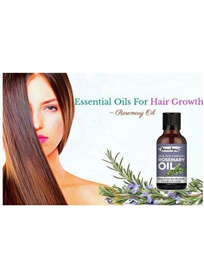 AROMATIQUE Rosemary Essential Oil For Hair Growthskin And Body 100% Pure And Natural Therapeutic Grade (30Ml)  - Image 3