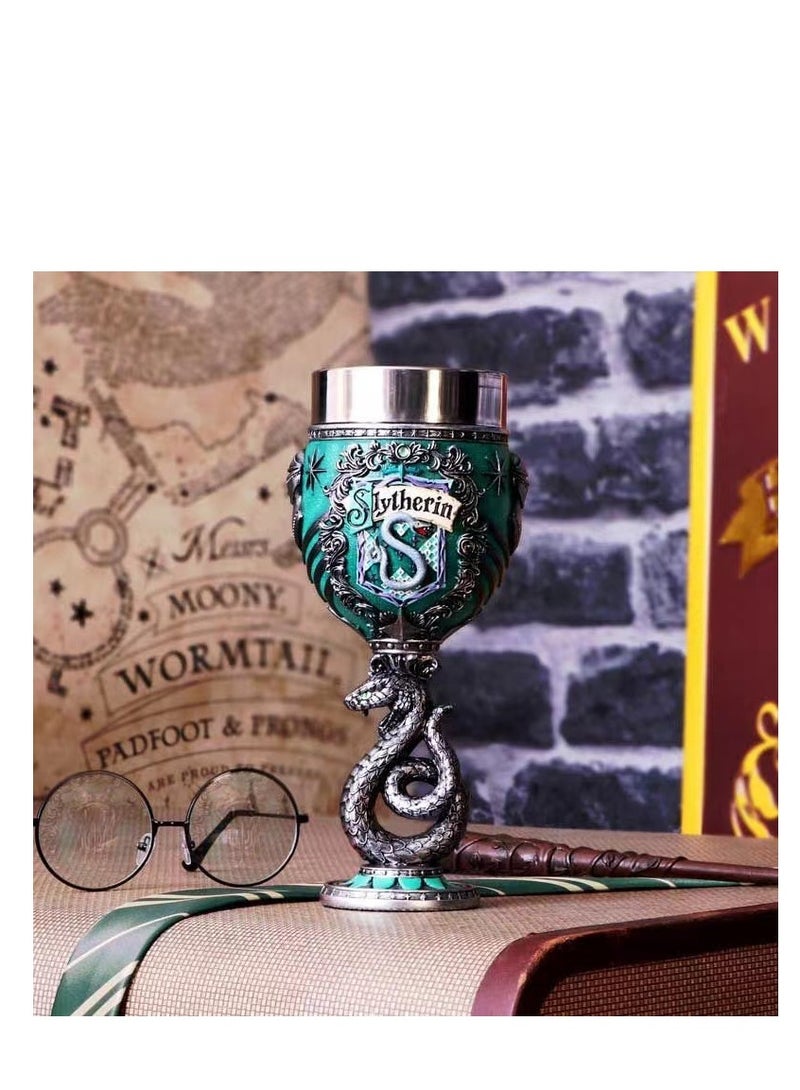 general Nemesis Now Harry Potter Slytherin Hogwarts House Collectaible Goblet Resin Green Silver - Image 1
