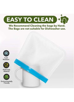 Arabest Reusable Food Storage Bags,12 Pack Bpa Free Freezer Bags,Extra Thick Leakproof,Reusable Food Lunch Bags(4XL+4M+4S)  - Image 5