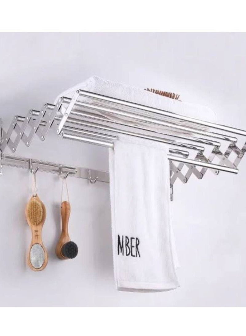 منشر حائط سوسته الحل المثالي لتجفيف الملابس في الأماكن الضيقة أو في الشرفات مقاس 140 سم F - Image 3