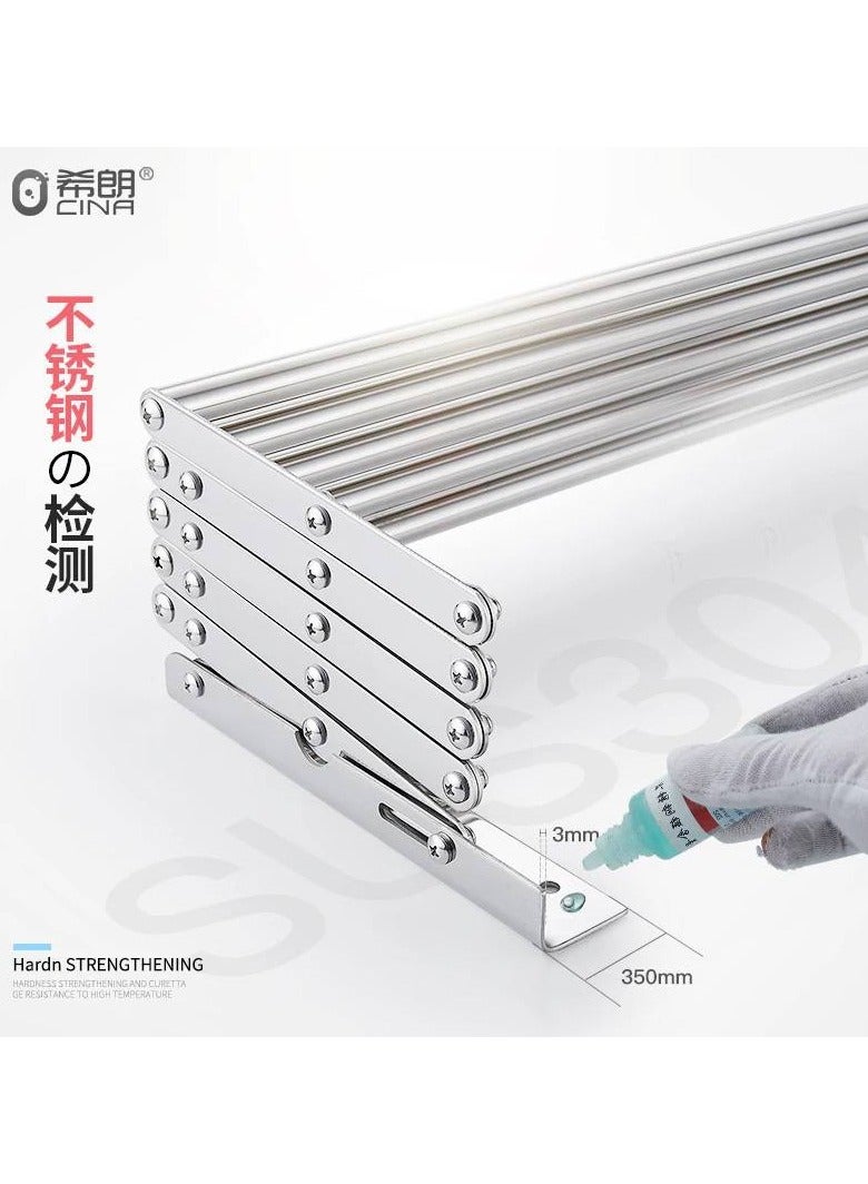 منشر حائط سوسته الحل المثالي لتجفيف الملابس في الأماكن الضيقة أو في الشرفات مقاس 140 سم F - Image 4