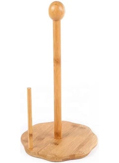 MOMENT Bamboo Roll Holder Countertop Tissue Stand Bamboo Paper Towel Holder Kitchen Paper Towel Stand Tissue Holder Paper Towel Holders Tissue Paper Bamboo Toilet (Octagon Shape)  - Image 1