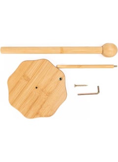 MOMENT Bamboo Roll Holder Countertop Tissue Stand Bamboo Paper Towel Holder Kitchen Paper Towel Stand Tissue Holder Paper Towel Holders Tissue Paper Bamboo Toilet (Octagon Shape)  - Image 4