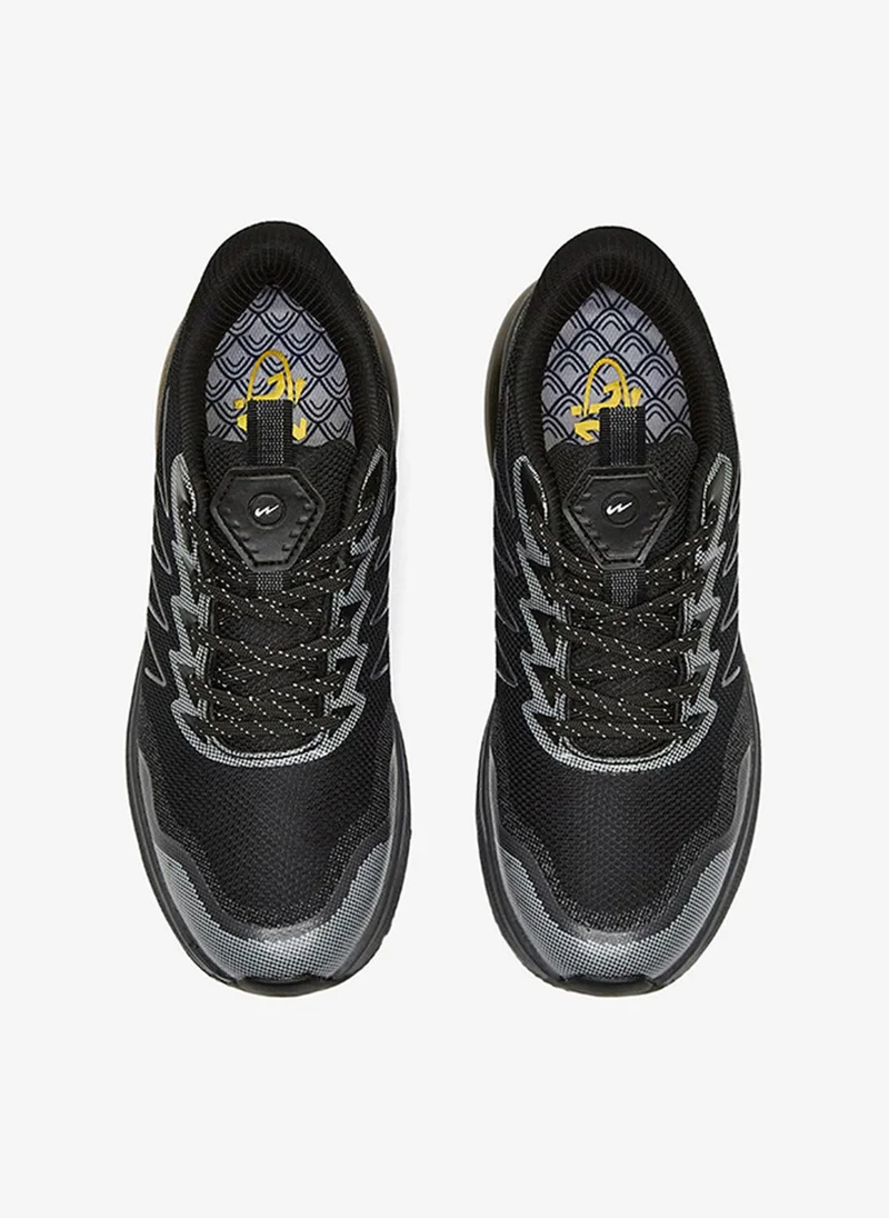 كامبس Men Begin Marathon Sublimation Lace-Up Running Shoes-Black