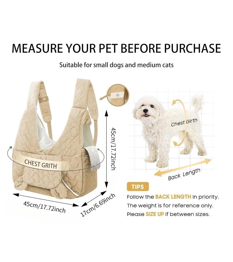 Adjustable Front Pet Carrier Backpack For Small To Medium Dogs Cats And Rabbits Camping Hiking Breathable Material Reflective Safety Strips Khaki - Image 2