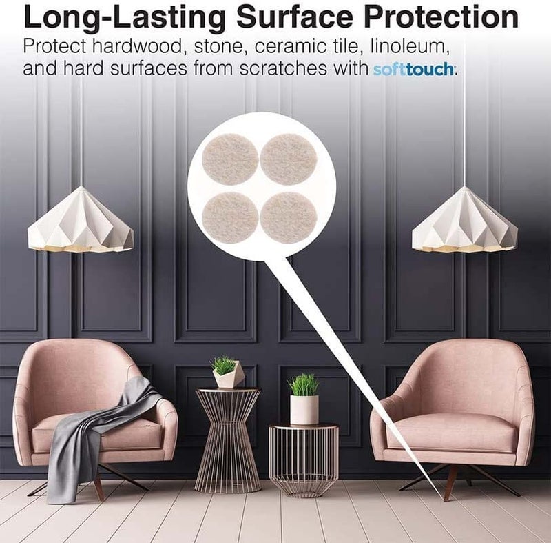 DIY Crafts 2, 3 inch Dia + Adhesive Compound, 2 Pcs, 3 inch Dia, Round, Furniture Felt Pads Protects Kitchen Cabinets, Drawers, Desks Furniture A(2, 3 inch Dia + Adhesive Compound) - Image 3