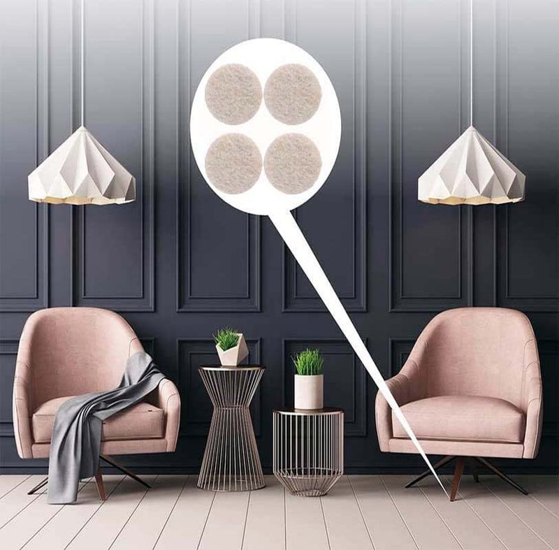 DIY Crafts 2, 3 inch Dia + Adhesive Compound, 2 Pcs, 3 inch Dia, Round, Furniture Felt Pads Protects Kitchen Cabinets, Drawers, Desks Furniture A(2, 3 inch Dia + Adhesive Compound) - Image 1