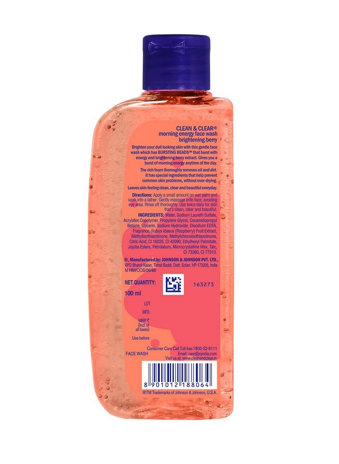 CLEAN & CLEAR Clean & Clear Morning Energy Berry Face Wash, 100ml  - Image 2