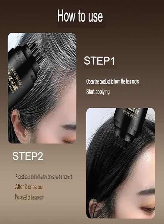 LARYNX Hair Colour Pen Stick with Comb Applicator, Instant Grey Root Coverage, Waterproof and Sweat-Resistant, Portable 2-in-1 Touch-Up Dye for Men and Women - BLACK - Image 3