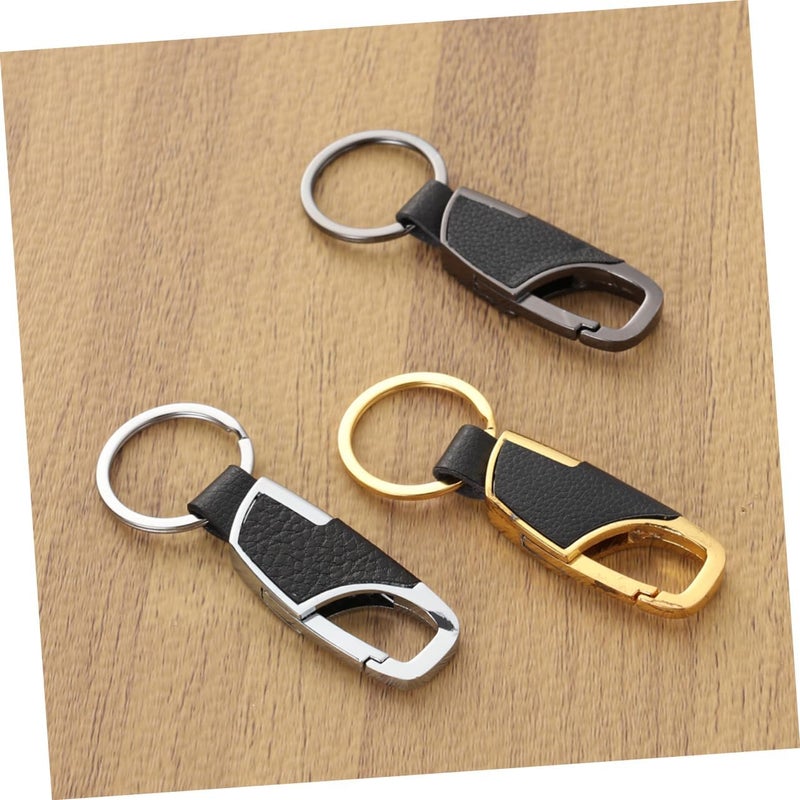 OUNONA 3pcs Metal Car Keychain Keyring Accessory for Car Keys Keychain for Men Key Organizer - Image 4
