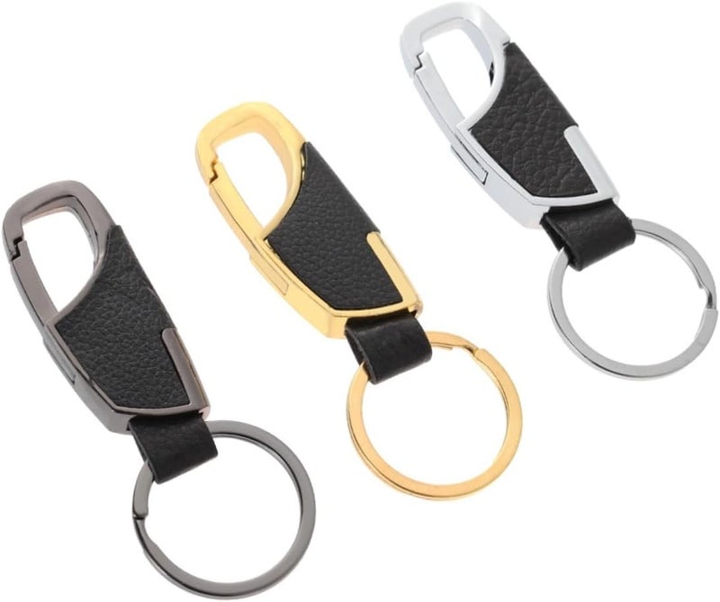 OUNONA 3pcs Metal Car Keychain Keyring Accessory for Car Keys Keychain for Men Key Organizer - Image 1