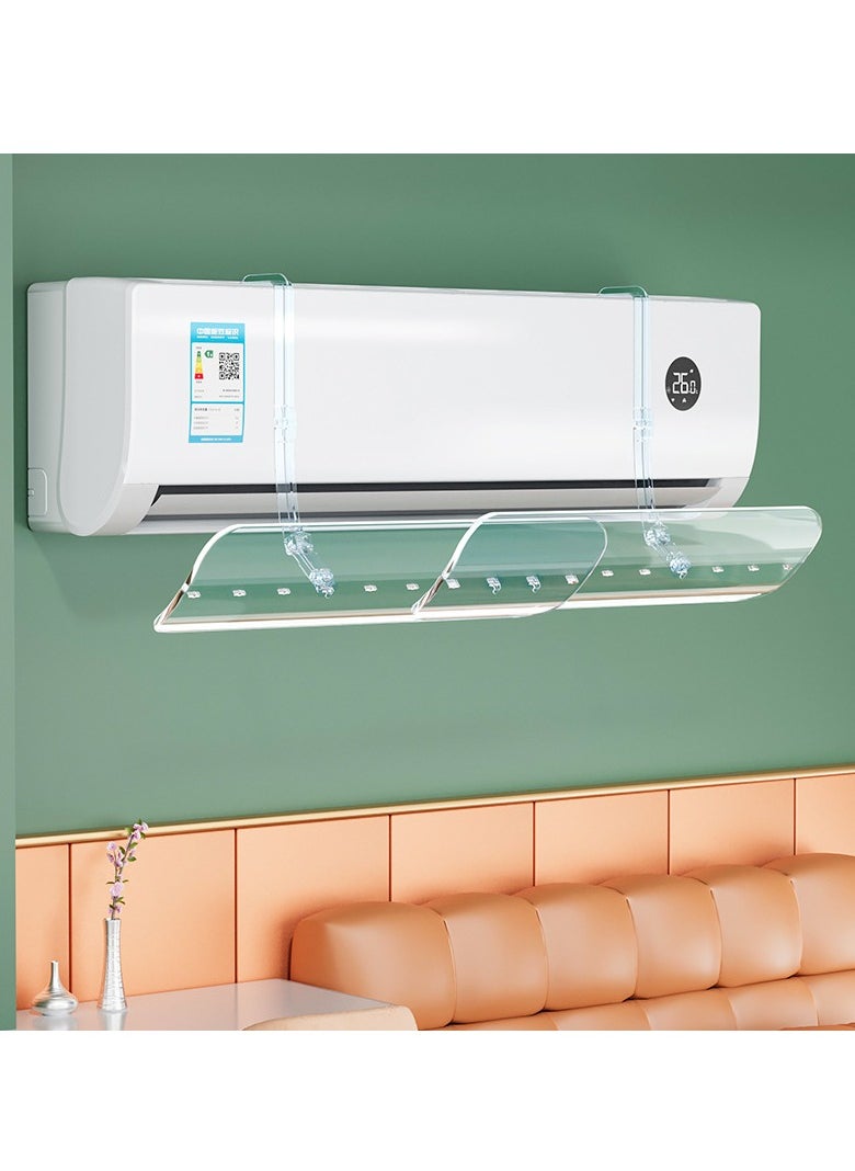 Generic Adjustable Air Conditioner Deflector PVC Air Flow Deflector with 270° Adjustable Ac Wind Deflector ,Air Conditioning Wind Shield Universal，Air Diverter Cover Anti-Wind Baffles for Home Office（18*50-102CM）MKS-248  - Image 3